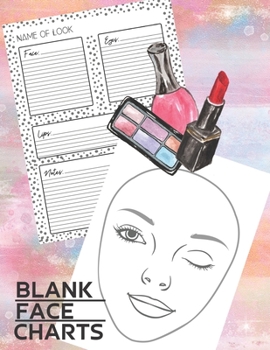Paperback Blank Face Charts: Face makeup charts: blank exercise paper for professional and beginner makeup artists. Book