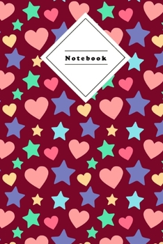 Paperback Notebook: Composition Notebook Wide Ruled - For School, Teacher, Students, Pupils - 120 Sheets Wide Ruled Paper - Cute Heart and Book