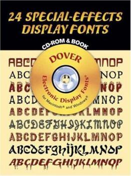 Paperback 24 Special-Effects Display Fonts CD-ROM and Book