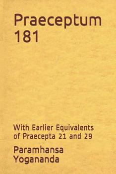 Paperback Praeceptum 181: With Earlier Equivalents of Praecepta 21 and 29 Book