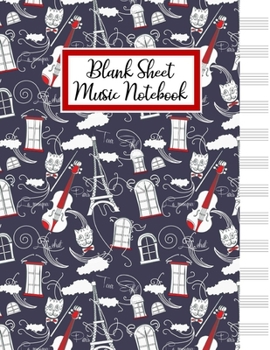 Blank Sheet Music Notebook: Music Manuscript Staff Paper for Musicians (108 pages, 12 staves per page)