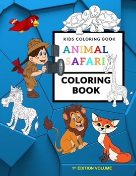 Paperback Kids Coloring Book Animal Safari Coloring Book Volume 1 Book