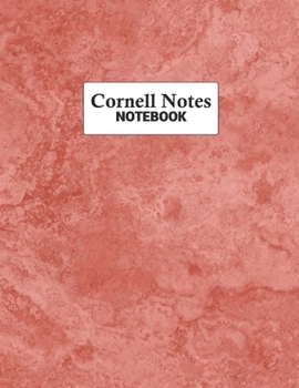 Cornell Notes Notebook: Efficient Note Taking System For College and University Students : Red Marble