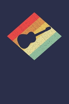 Gitarristen Notizbuch: A5 Kariert 108 Seiten - Retro Vintage Akustikgitarre Notizheft - Geschenk für Gitarristen (German Edition)
