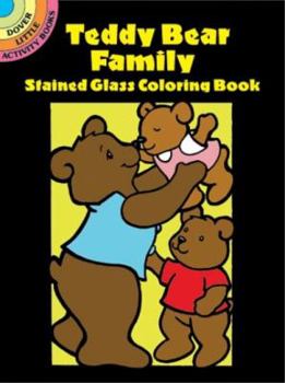 Paperback Teddy Bear Family Stained Glass Coloring Book