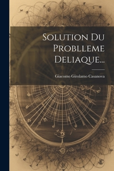 Paperback Solution Du Problleme Deliaque... [French] Book