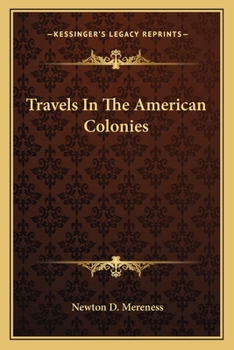 Paperback Travels In The American Colonies Book