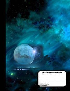 Paperback Outer Space Composition Notebook 200 College Ruled Pages Book