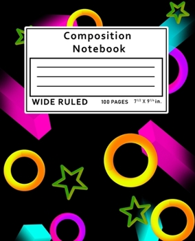 Paperback Composition Notebook Wide Ruled: 100 Pages Book