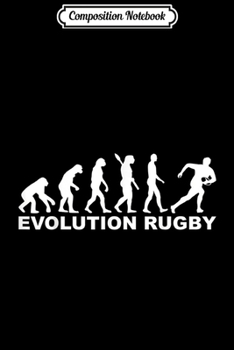 Paperback Composition Notebook: Evolution Rugby player Journal/Notebook Blank Lined Ruled 6x9 100 Pages Book