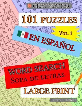 Paperback SPANISH Word Search Puzzles (Large Print) [Spanish] [Large Print] Book