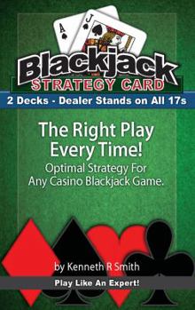 Cards Blackjack Basic Strategy Chart: 2 Decks, Dealer Stands on All 17s (2-sided card) Book