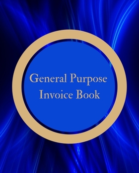 Paperback General Purpose Invoice Receipt Quote Estimate - Carbonless Book - Blue, Dark, Gold, Brown - Abstract Geometric Cover Book