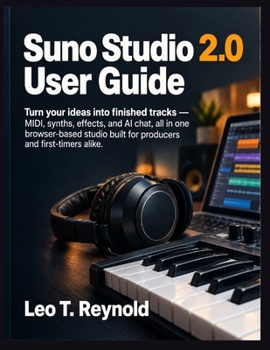 Suno Studio 2.0 User Guide: Turn your ideas into finished tracks — MIDI, synths, effects, and AI chat, all in one browser-based studio built for producers and first-timers alike.