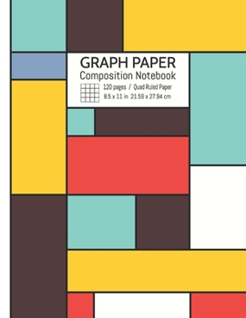 Graph Paper Composition Notebook: Grid Paper Notebook, Quad Ruled 4x4 (4 squares per inch) - 120 numbered pages in large size 8.5x11"