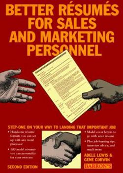 Paperback Better Resumes for Sales and Marketing Personnel Book