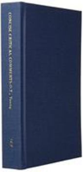 Hardcover Concise Critical Comments on the Old Testament Book