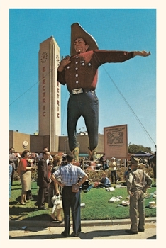 Paperback Vintage Journal Big Cowboy Statue Book