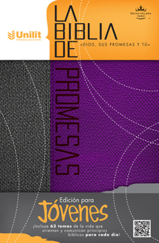 Hardcover Santa Biblia de Promesas Reina Valera 1960 Para Hombres J?venes, DOS Tonos, Gris Y P?rpura / Spanish Promise Bible Rvr 1960 for Young Men, Two Tone, G [Spanish] Book