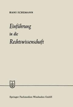 Paperback Einführung in Die Rechtswissenschaft [German] Book