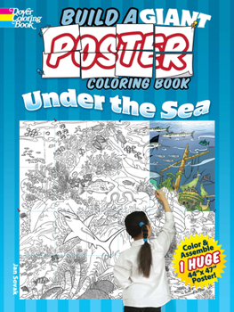 Paperback Build a Giant Poster Coloring Book -- Under the Sea Book