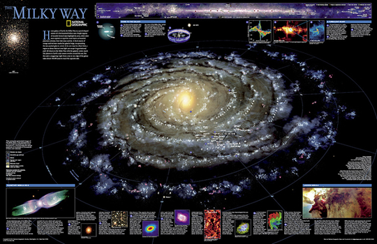 Map National Geographic Milky Way Wall Map (31.25 X 20.25 In) Book