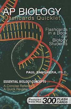 Paperback AP Biology Flashcard Quicklet: Flashcards in a Book for Biology Students Book