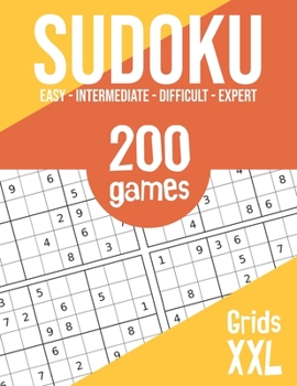 Paperback Sudoku: 200 puzzles printed in large print - 4 levels of difficulty - Children, adults, seniors Book