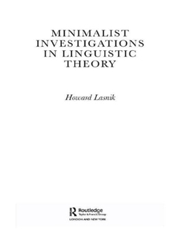 Hardcover Minimalist Investigations in Linguistic Theory Book