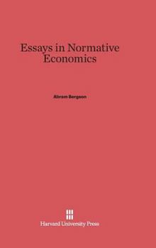 Hardcover Essays in Normative Economics Book