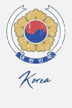 Paperback Korea: Taeguk Emblem Worn Look 120 Page Lined Note Book