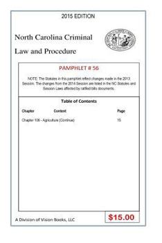 Paperback North Carolina Criminal Law and Procedure-Pamphlet 56 Book