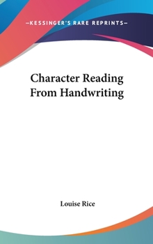 Hardcover Character Reading From Handwriting Book