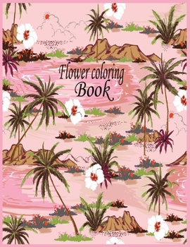 Paperback Flower coloring book: This coloring book is helpful for adults to relieve their mental stress . Book