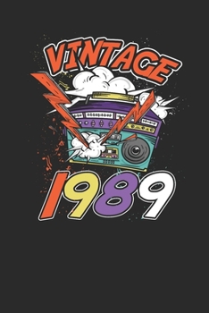 Vintage 1989: Small Lined Notebook – Birthday Gift or Anniversary Gift Idea