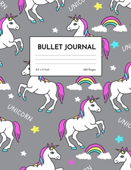Bullet Journal: Pretty Unicorn Dot Grid Notebook - Dotted Note Pad for Kids, Girls, Teens, Tweens, Women - Gifts for Birthday and Christmas | Design 98833