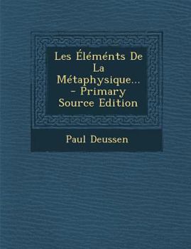 Paperback Les Elements de La Metaphysique... [French] Book
