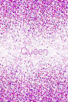 Queen: 6x9 pretty pink purple red lilac fuchsia confetti pattern notebook with dot grid pages!