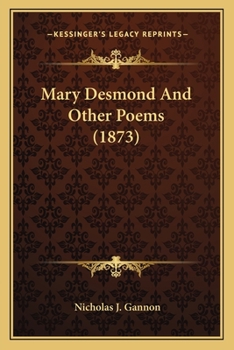 Paperback Mary Desmond And Other Poems (1873) Book