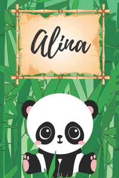 personalisiertes Notizbuch Panda / Malbuch / Kritzelbuch / Tagebuch / Journal / Notizheft / DIN A5 / Geschenke Alina: individuelles personalisiertes ... für Frauen und Männer. (German Edition)