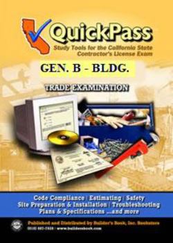 QuickPass Study Tools for the General Building (B) License Examination - CD-ROM