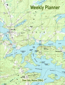 Weekly Planner: Deer Isle, Maine (1984): Vintage Topo Map Cover