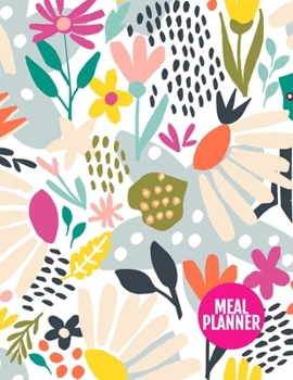 Meal Planner: Simple 52 Weeks Pages for Tracking and Planning your Meals, Grocery Shopping List, Food Planner Prep Book | Large 8.5 x 11 Inch | 110 Pages  - Design Element BT 098821