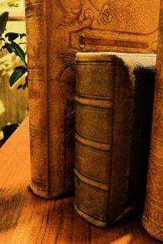 Paperback Leather-Bound Antique Books on a Shelf Journal: 150 Page Lined Notebook/Diary Book