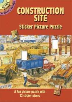 Paperback Construction Site Sticker Picture Puzzle Book