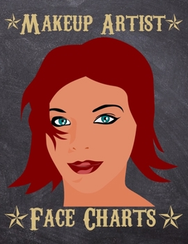 Makeup Artist Face Charts: Makeup cards to paint the face directly on paper with real make-up - Ideal for: professional make-up artists, vloggers and cosplay influencers - 150 cards - Size 8,5x11