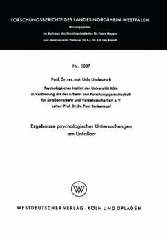 Paperback Ergebnisse Psychologischer Untersuchungen Am Unfallort [German] Book