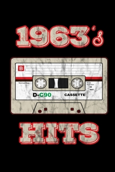 1963's Hits: Birthday Retro Cassette Gym Weightlifting Diary 6" x 9" 100 pages