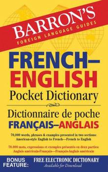 Paperback French-English Pocket Dictionary: 70,000 Words, Phrases & Examples [French] Book
