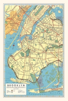 Paperback Vintage Journal Map of Brooklyn, New York Book
